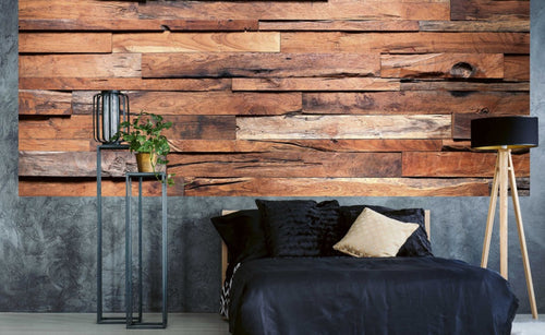Dimex Wooden Wall Fototapete 375x150cm 5 Bahnen Interieur | Yourdecoration.de