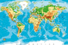 Dimex World Map Fototapete 375x250cm 5 Bahnen | Yourdecoration.de