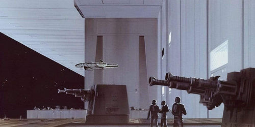 Komar Star Wars Classic RMQ Death Star Hangar Vlies Fototapete 500x250cm 10 bahnen | Yourdecoration.de