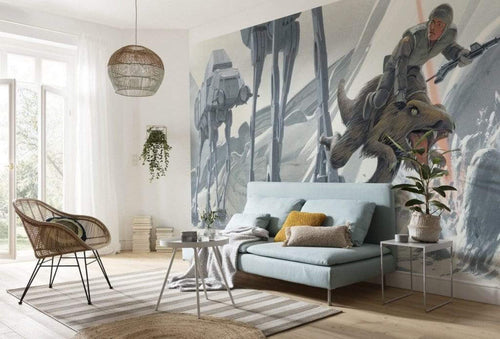 Komar Star Wars Classic RMQ Hoth Battle Ground Vlies Fototapete 500x250cm 10 bahnen Interieur | Yourdecoration.de
