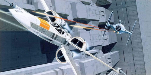 Komar Star Wars Classic RMQ X Wing vs TIE Fighter Vlies Fototapete 500x250cm 10 bahnen | Yourdecoration.de