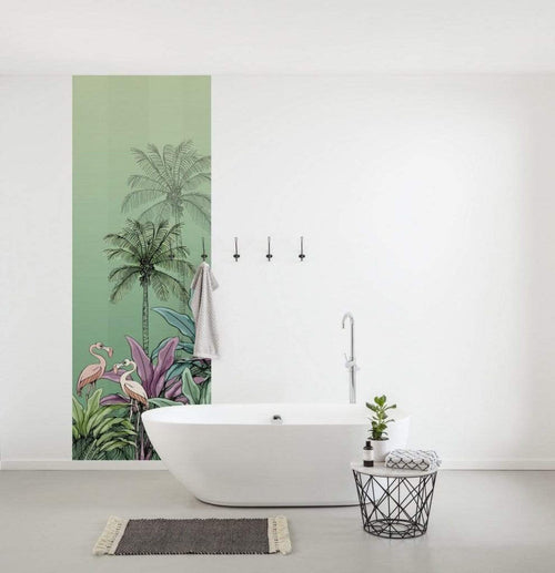 Komar Jungle Flamingo Vlies Fototapete 100x280cm 2 bahnen Interieur | Yourdecoration.de