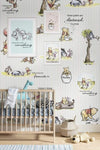 Komar Winnie Pooh Stripes Vlies Fototapete 200x280cm 4 bahnen Interieur | Yourdecoration.de