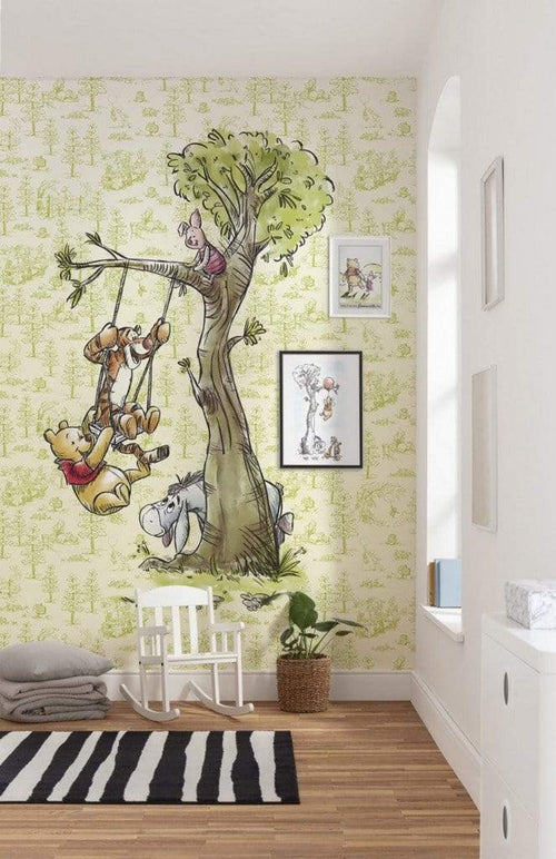 Komar Winnie Pooh in the wood Vlies Fototapete 200x280cm 4 bahnen Interieur | Yourdecoration.de