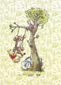 Komar Winnie Pooh in the wood Vlies Fototapete 200x280cm 4 bahnen | Yourdecoration.de