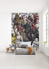 Komar Star Wars Retro Cartoon Vlies Fototapete 200x280cm 4 bahnen Interieur | Yourdecoration.de
