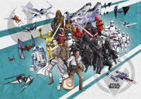 Komar Star Wars Cartoon Collage Wide Vlies Fototapete 400x280cm 8 bahnen | Yourdecoration.de