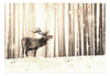 Fototapete - Deer in the Snow Sepia - Vliestapete