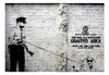 Fototapete - Banksy Graffiti Area - Vliestapete