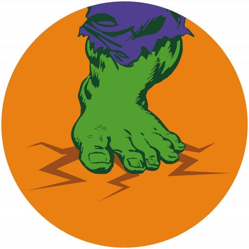 Komar Avengers Hulks Foot Pop Art Zelfklevend Fototapete 128x128cm Rund | Yourdecoration.de
