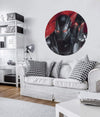 Komar Avengers Painting War Machine Zelfklevend Fototapete 125x125cm Rund Interieur | Yourdecoration.de