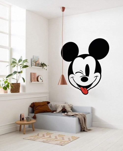Komar Mickey Head Optimism Zelfklevend Fototapete 125x125cm Rund Interieur | Yourdecoration.de