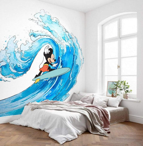 Komar Mickey Surfing Vlies Fototapete 300x280cm 6 Bahnen Sfeer | Yourdecoration.nl