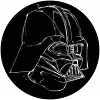 Komar Star Wars Ink Vader Zelfklevend Fototapete 125x125cm Rund | Yourdecoration.de