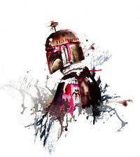 Komar Star Wars Watercolor Boba Fett Vlies Fototapete 250x280cm 5 Bahnen | Yourdecoration.de