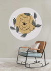 Komar Winnie Pooh Garland Zelfklevend Fototapete 128x128cm Rund Interieur | Yourdecoration.de