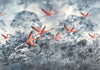 Komar Vlies Fototapete Inx8 053 Flamingos In The Sky | Yourdecoration.at