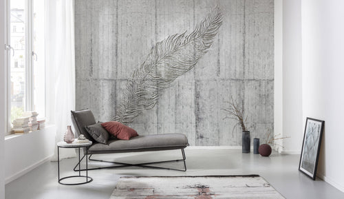 Komar Vlies Fototapete X7 1023 Concrete Feather Interieur | Yourdecoration.at