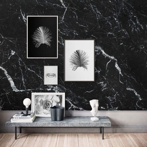 Komar Marble Nero Vlies Fototapete 400x250cm 4 bahnen Sfeer | Yourdecoration.de