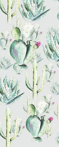 Komar Cactus Grey Vlies Fototapete 100x250cm 1 bahn | Yourdecoration.de