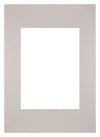 Passepartout 20x28cm Karton Grau Granit Rand Gerade Vorne | Yourdecoration.de