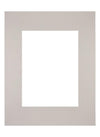 Passepartout 24x30cm Karton Grau Granit Rand Gerade Vorne | Yourdecoration.de