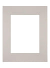 Passepartout 28x35cm Karton Grau Granit Rand Gerade Vorne | Yourdecoration.de