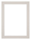 Passepartout 60x80cm Karton Grau Granit Rand 3cm Gerade Vorne | Yourdecoration.de
