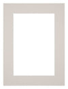 Passepartout 60x80cm Karton Grau Granit Rand 5cm Gerade Vorne | Yourdecoration.de