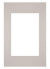 Passepartout 30x45cm Karton Grau Granit Rand Gerade Vorne | Yourdecoration.de