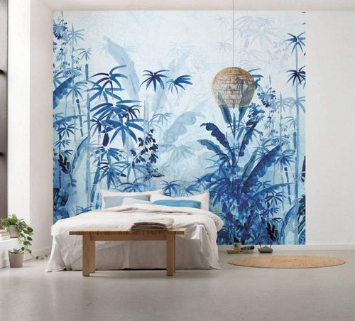 Komar Blue Jungle Vlies Fototapete 300x280cm 3 bahnen Sfeer | Yourdecoration.de