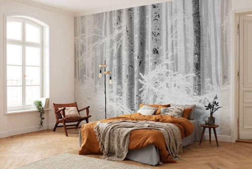 Komar Winter Wood Vlies Fototapete 400x280cm 4 bahnen Sfeer | Yourdecoration.de