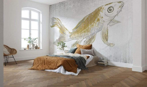 Komar Golden Koi Vlies Fototapete 400x280cm 8 bahnen Sfeer | Yourdecoration.de