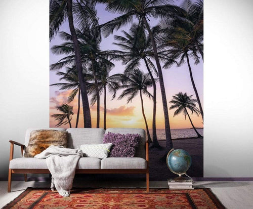 Komar Palmtrees on Beach Vlies Fototapete 200x250cm 2 bahnen Sfeer | Yourdecoration.de