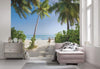 Komar Palmy Beach Vlies Fototapete 300x250cm 3 bahnen Sfeer | Yourdecoration.de