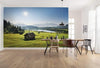 Komar Bergwiese vor Karwendel Vlies Fototapete 450x280cm 9 bahnen Sfeer | Yourdecoration.de